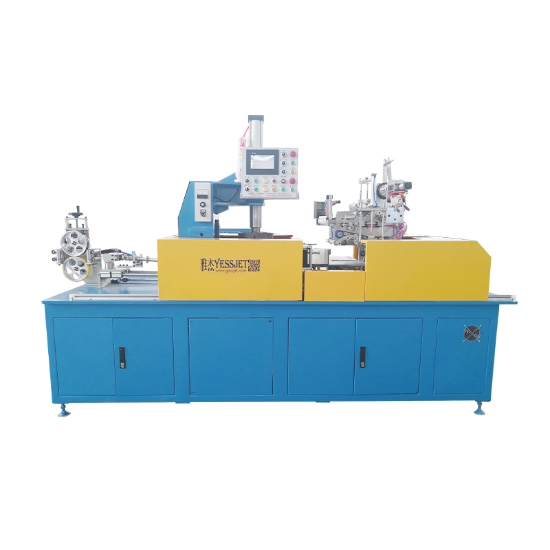 Máquina enrolladora y envolvedora totalmente automática