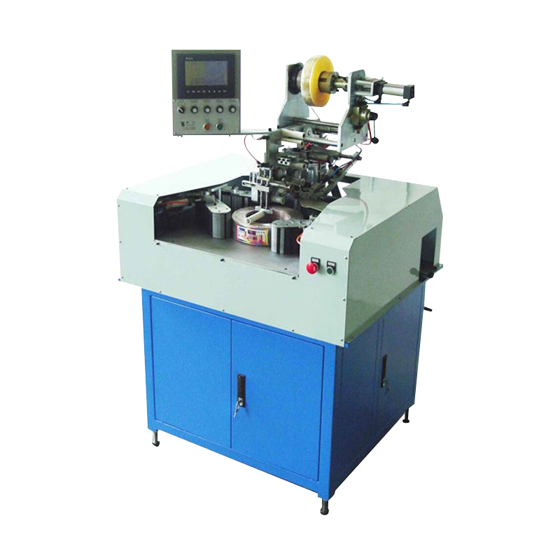 Máquina envolvedora automática para objetos circulares